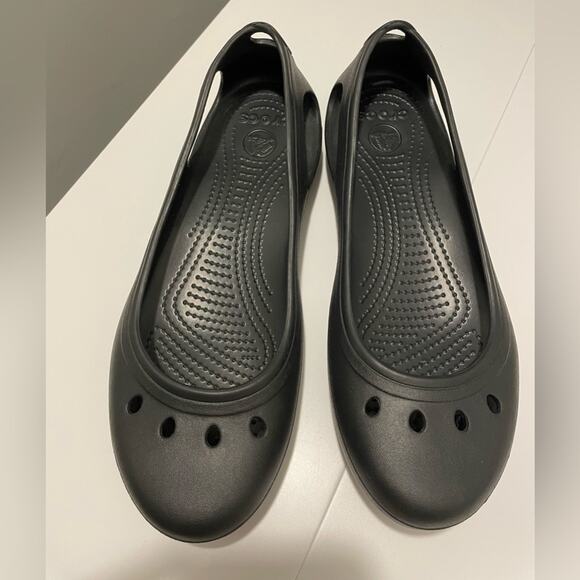 CROCS Brand Kadee Sling Back Ballet Flats Black Women's Size 10 - Picture 2 of 5